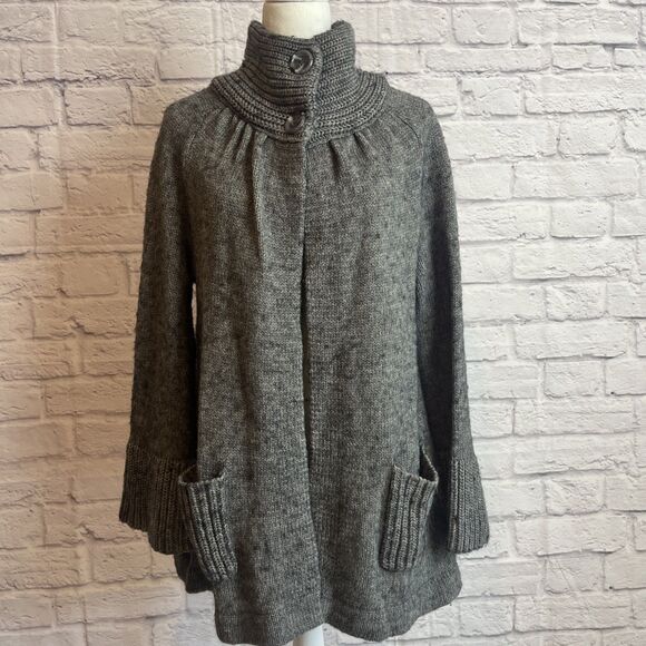 Chico’s Women’s Alpaca Wool Blend Grey Casual Cozy  Cardigan Large (12) - Picture 1 of 10